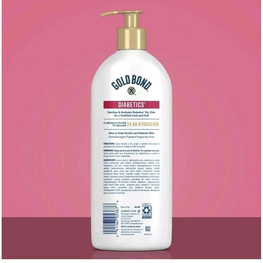 3PK Gold Bond Diabetics Dry Skin Relief Body Lotion W/ Aloe ~ 18 OZ EACH ~ NEW